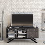 Hanah Home Soporte de TV Negro y Mármol con Diseño Industrial